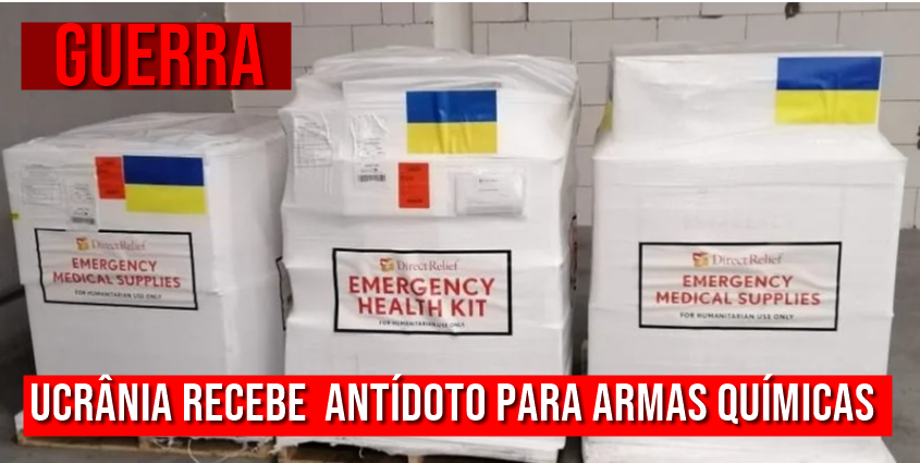 Entre os medicamentos que a Direct Relief enviou à Ucrânia estão 220.000 ampolas de antídoto para armas químicas. (Foto: Alívio Direto via Facebook)