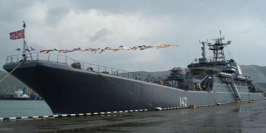 Novocherkassk, o navio destruído pela Ucrânia/Imagem: Fontes abertas